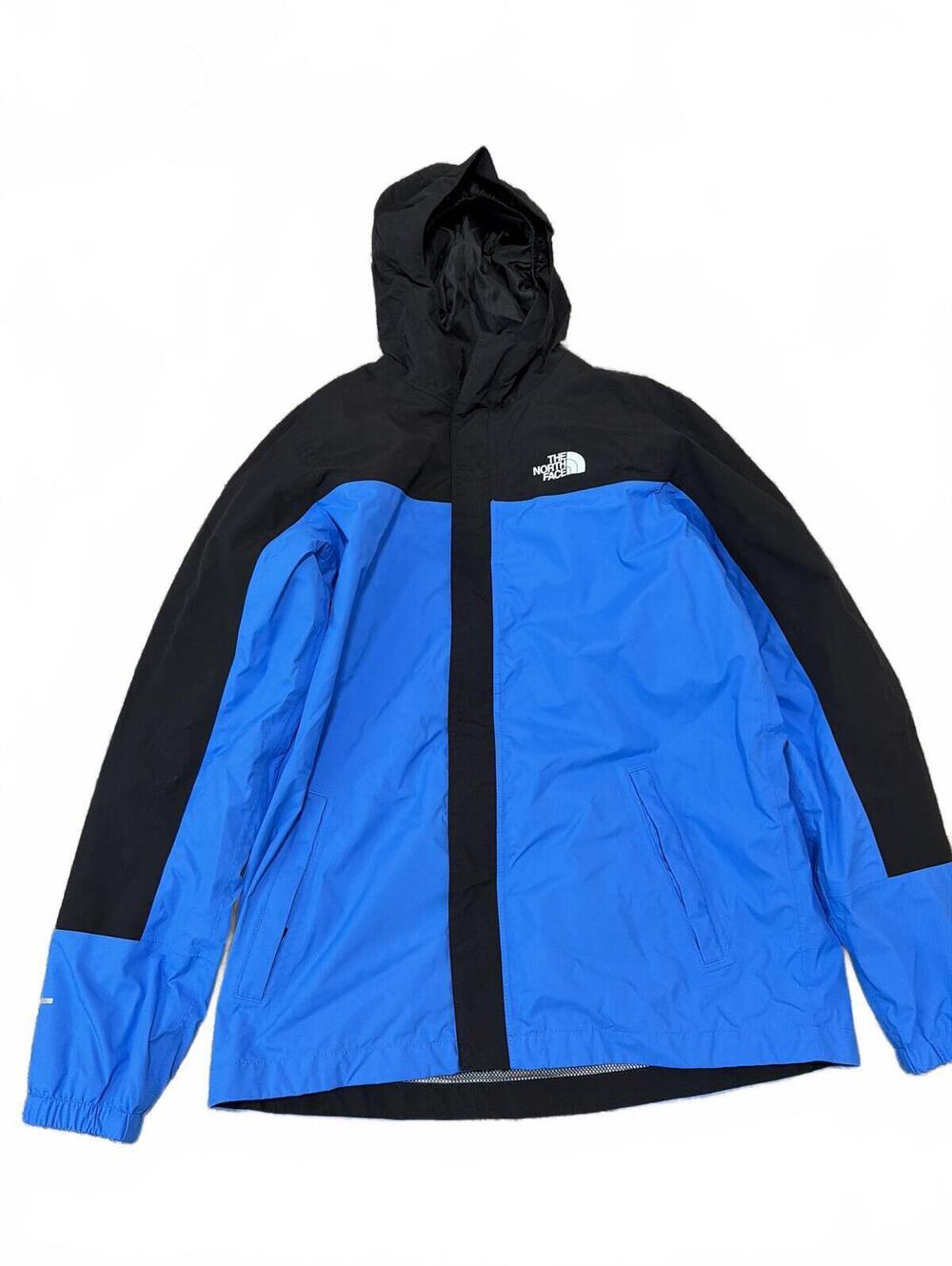The North Face Boys Rain Blue Black Jacket XXL